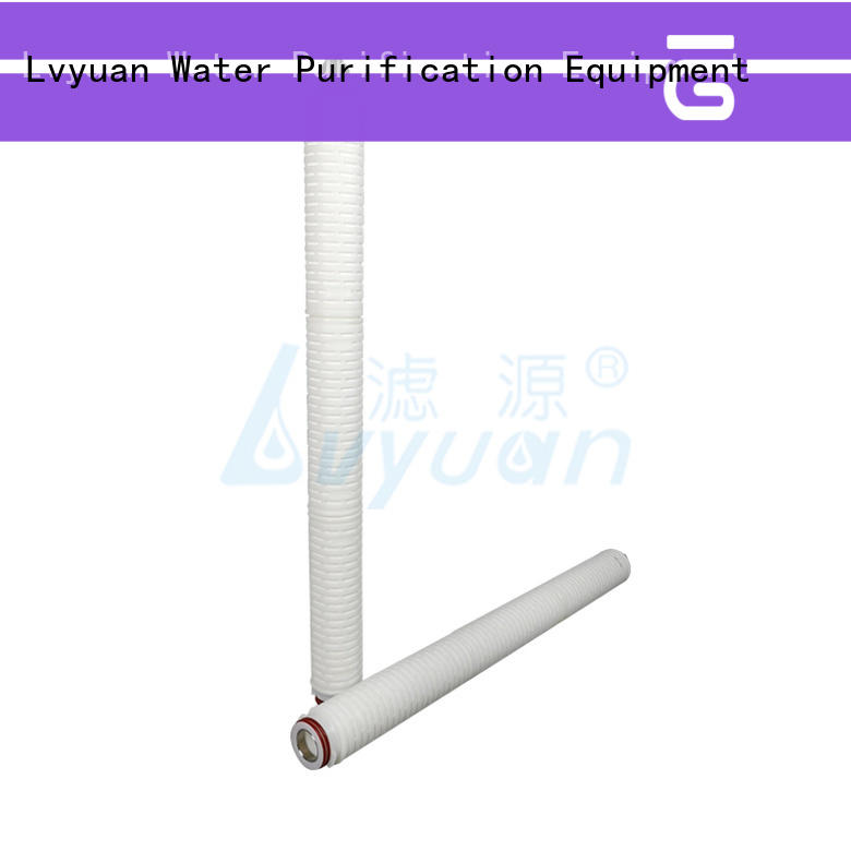 best pleated filter sizes with stainless steel for liquids sterile filtration Lvyuan