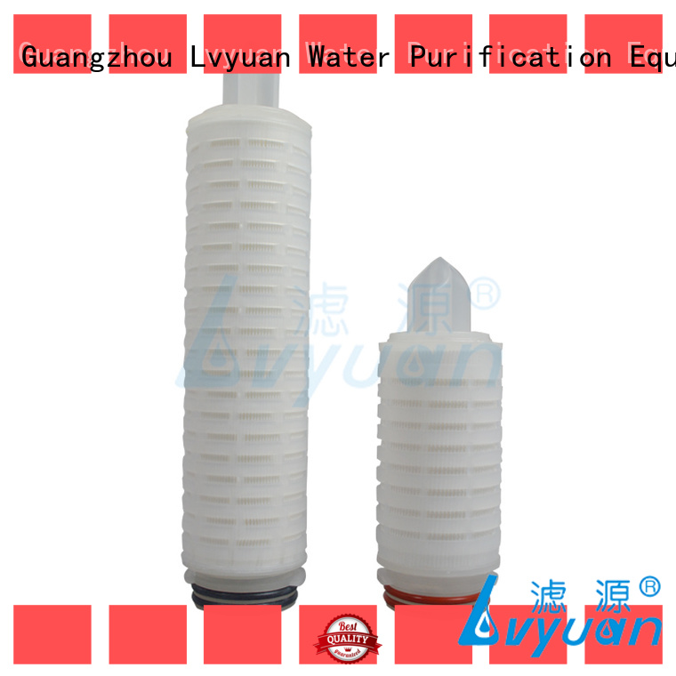 Lvyuan pvdf pleated filter sizes with stainless steel for food and beverage